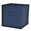 MIXXIT Dark blue 27L Cardboard & polyester (PES) Foldable Storage basket (H)310mm (W)310mm