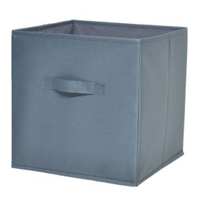 Mixxit Dark grey 27L Cardboard & polyester (PES) Foldable Storage basket (H)310mm (W)310mm