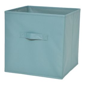 Mixxit Light green 27L Cardboard & polyester (PES) Foldable Storage basket (H)310mm (W)310mm