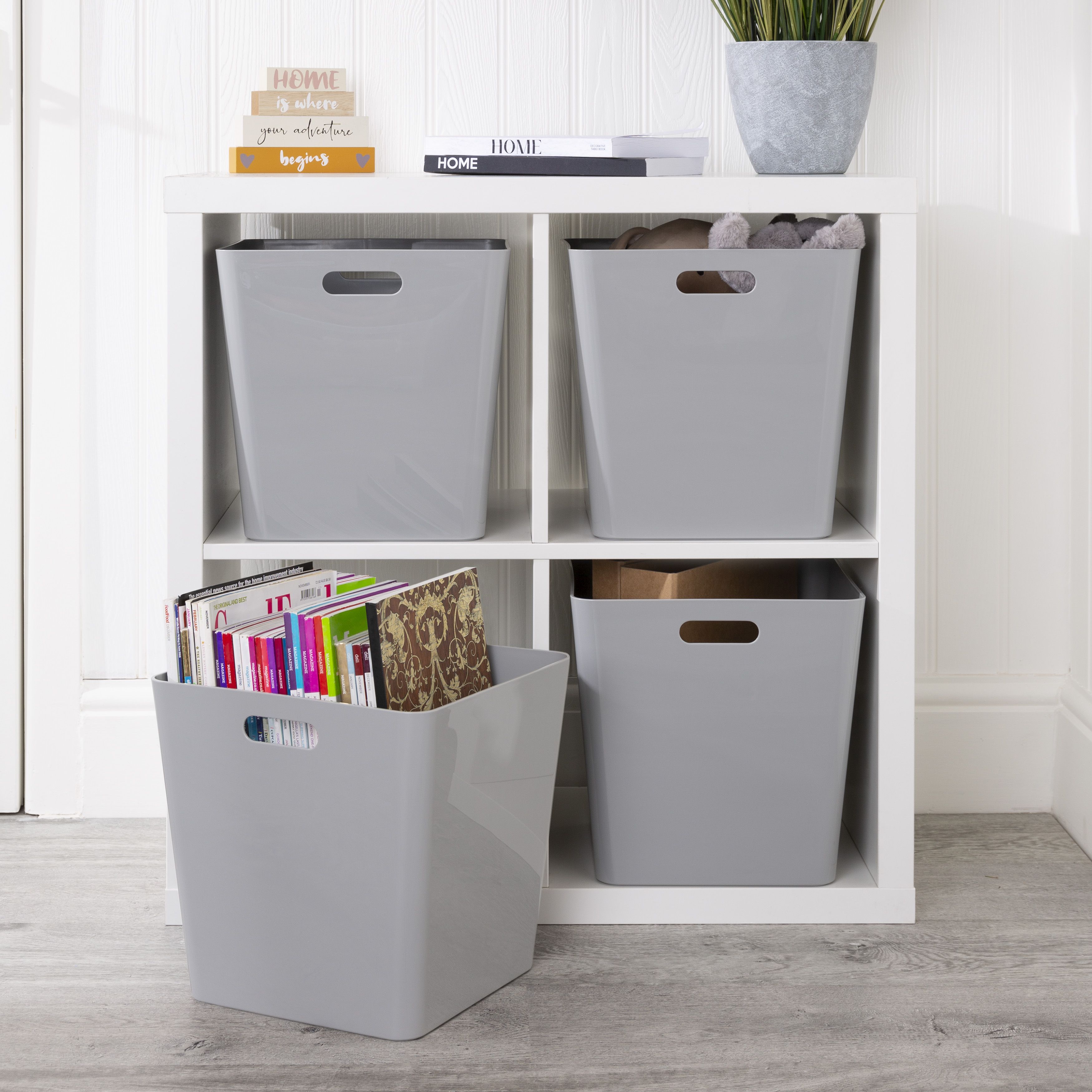 Mixxit Mid grey Large Plastic Nesting Storage box