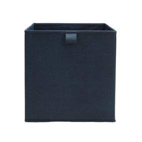 Mixxit Navy Non-woven fabric & polyester (PES) Foldable Storage basket (H)310mm (W)310mm