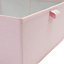 Mixxit Pink Cardboard & polyester (PES) Foldable Storage basket (H)140mm (W)310mm