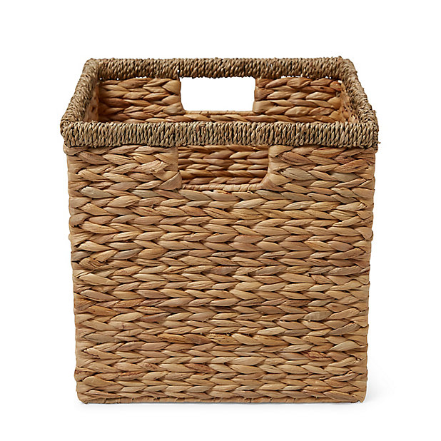 Water Hyacinth Foldable Storage Basket, Cube Storage Baskets