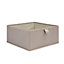 Mixxit Taupe Cardboard & polyester (PES) Foldable Storage basket (H)140mm (W)310mm