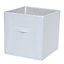 MIXXIT White 27L Cardboard & polyester (PES) Foldable Storage basket (H)310mm (W)310mm