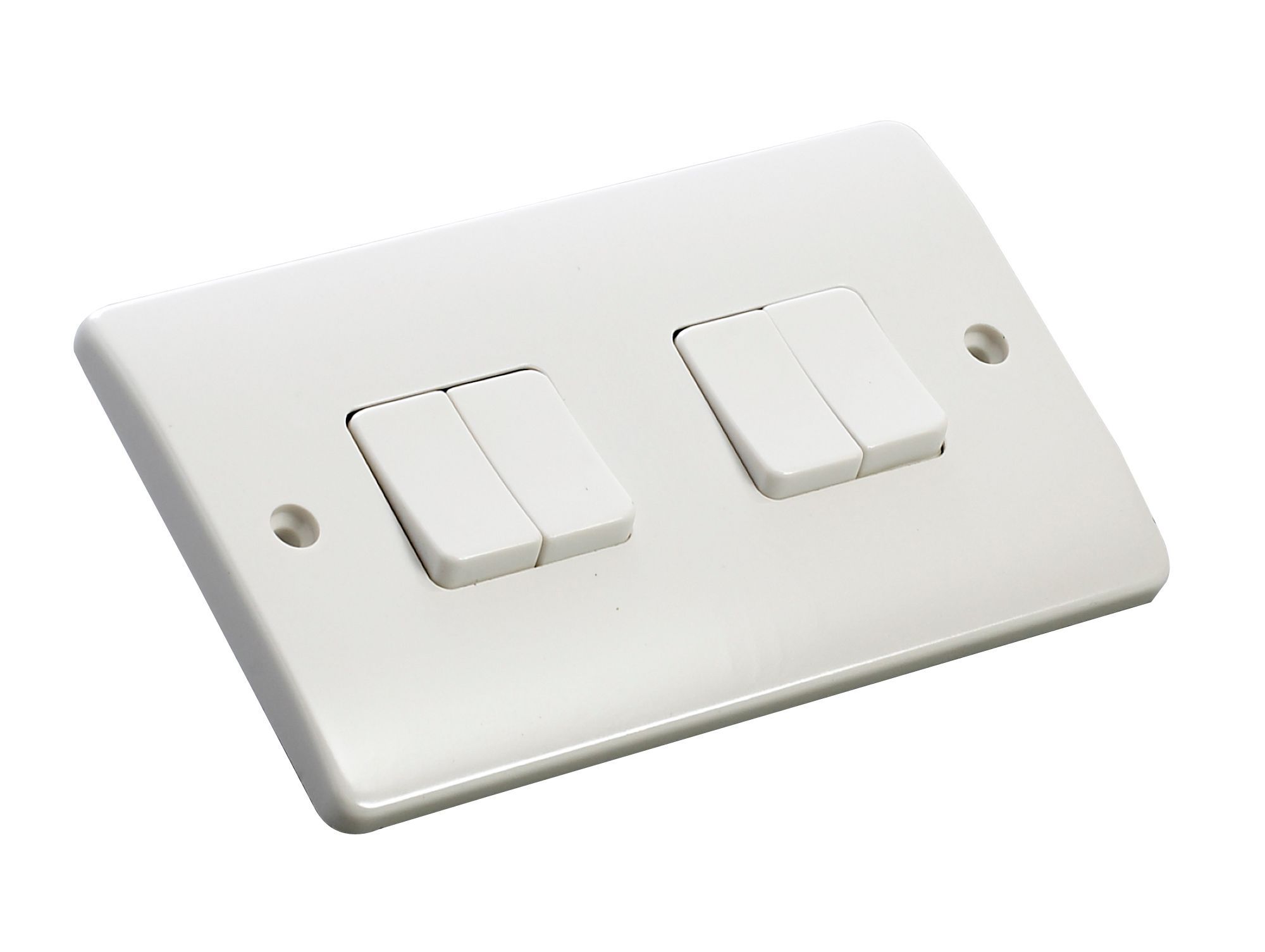 MK 10A 2 way 4 gang Light Switch Gloss White