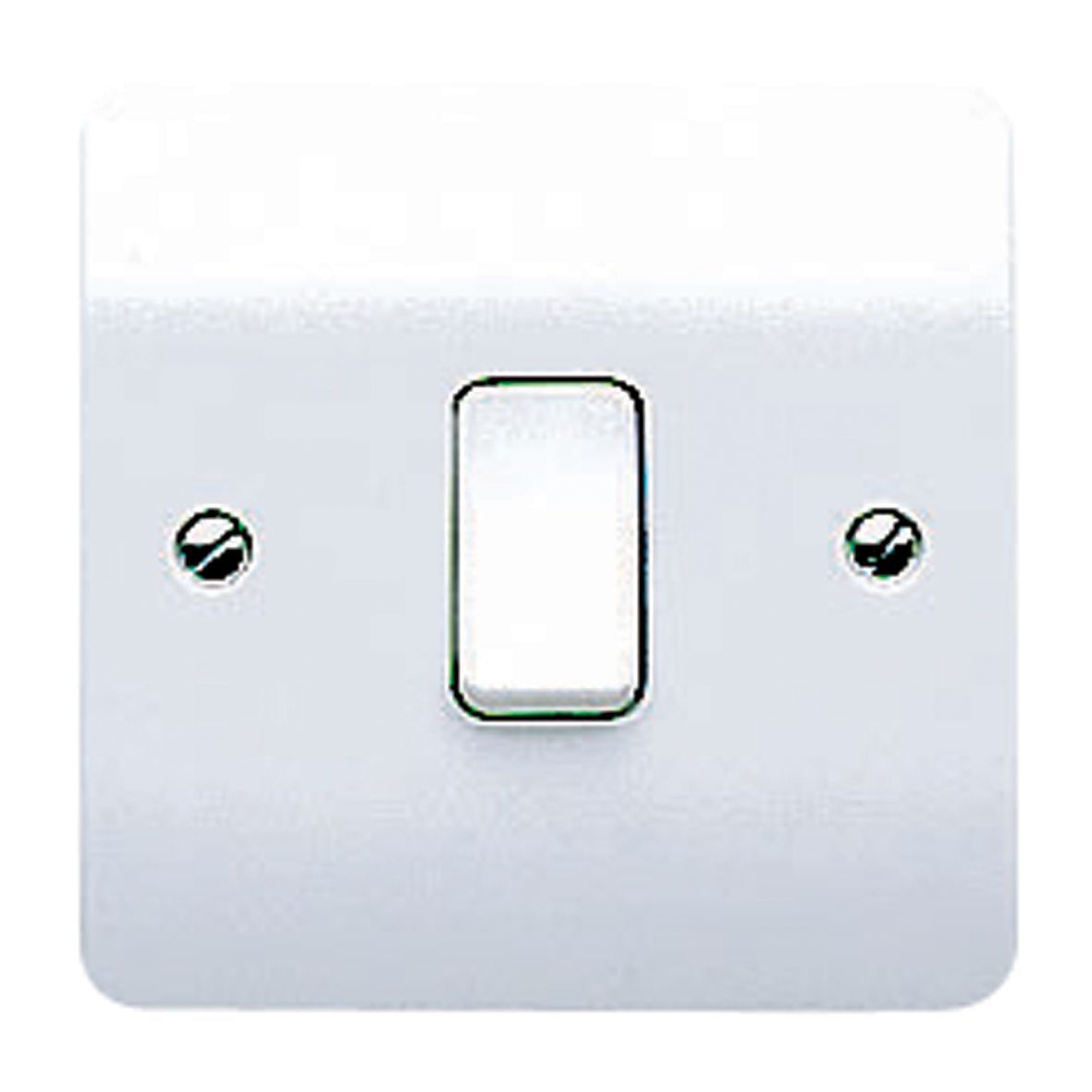 MK 10A Single 2 way Screwed Intermediate switch Gloss White