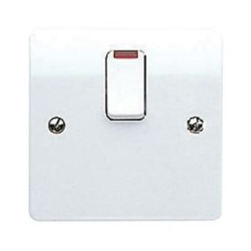 MK 20A White Raised slim Control switch with LED Indicator
