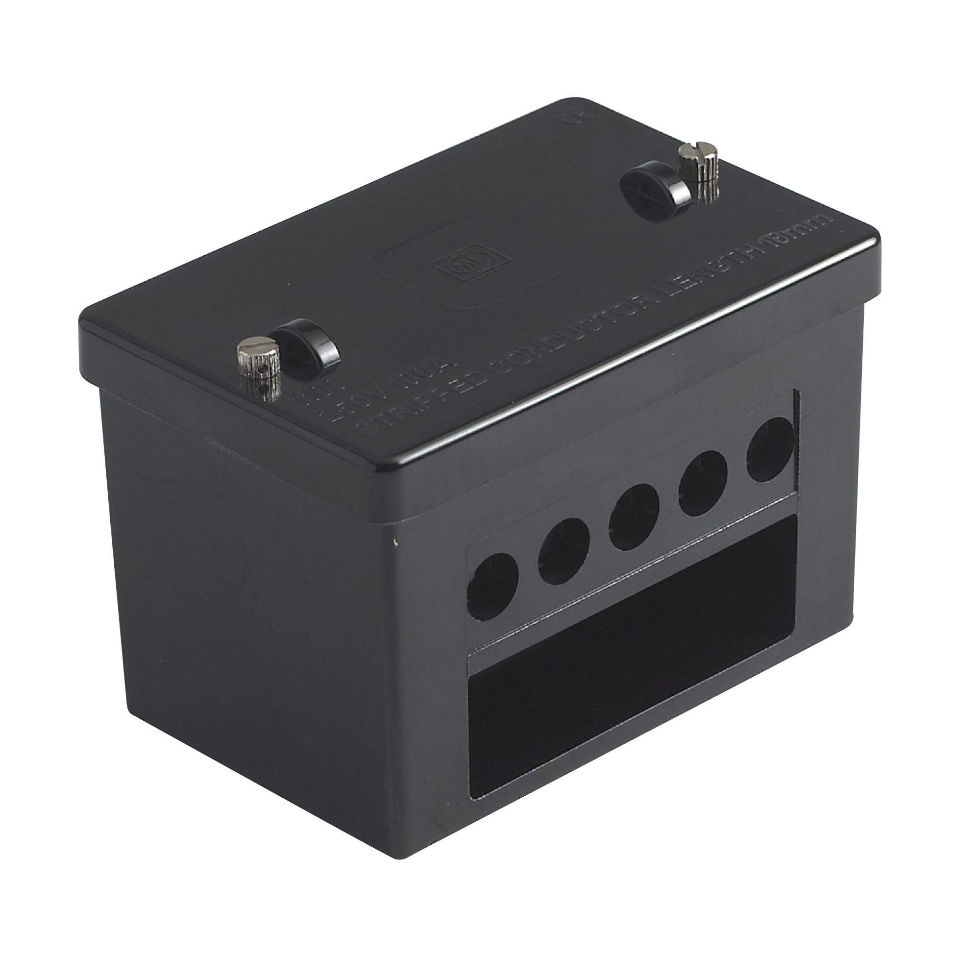 MK Black 100A 5 way Junction box DIY at B&Q