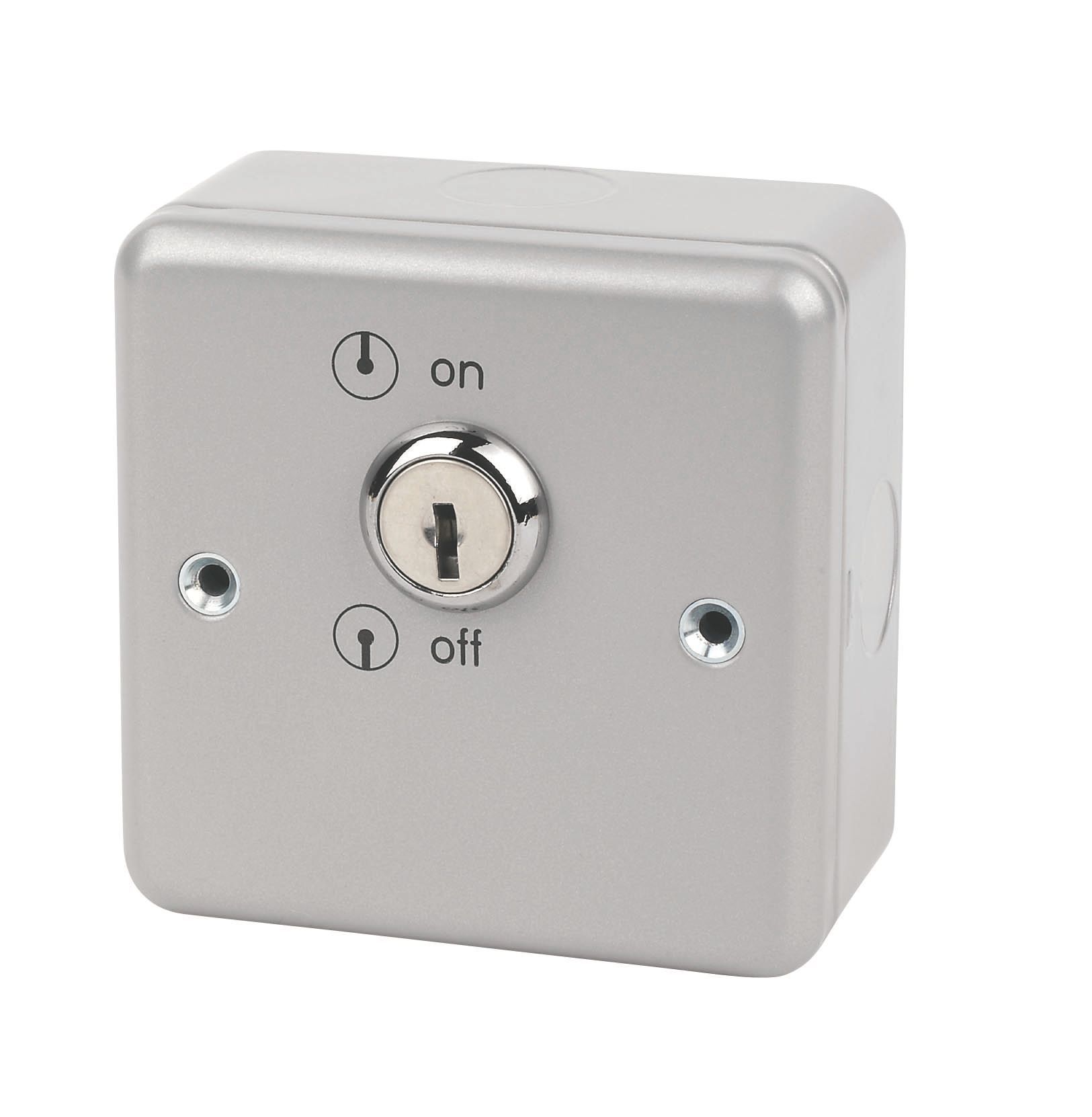 MK METAL CLAD 20A DOUBLE POLE KEY SWITCH