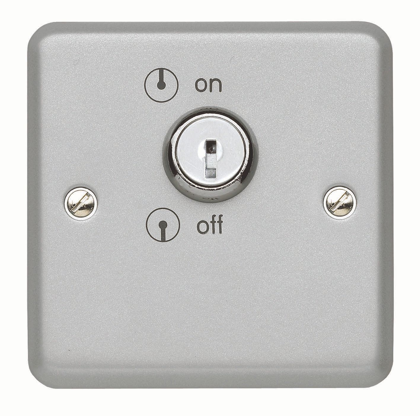 MK METAL CLAD 20A DOUBLE POLE KEY SWITCH