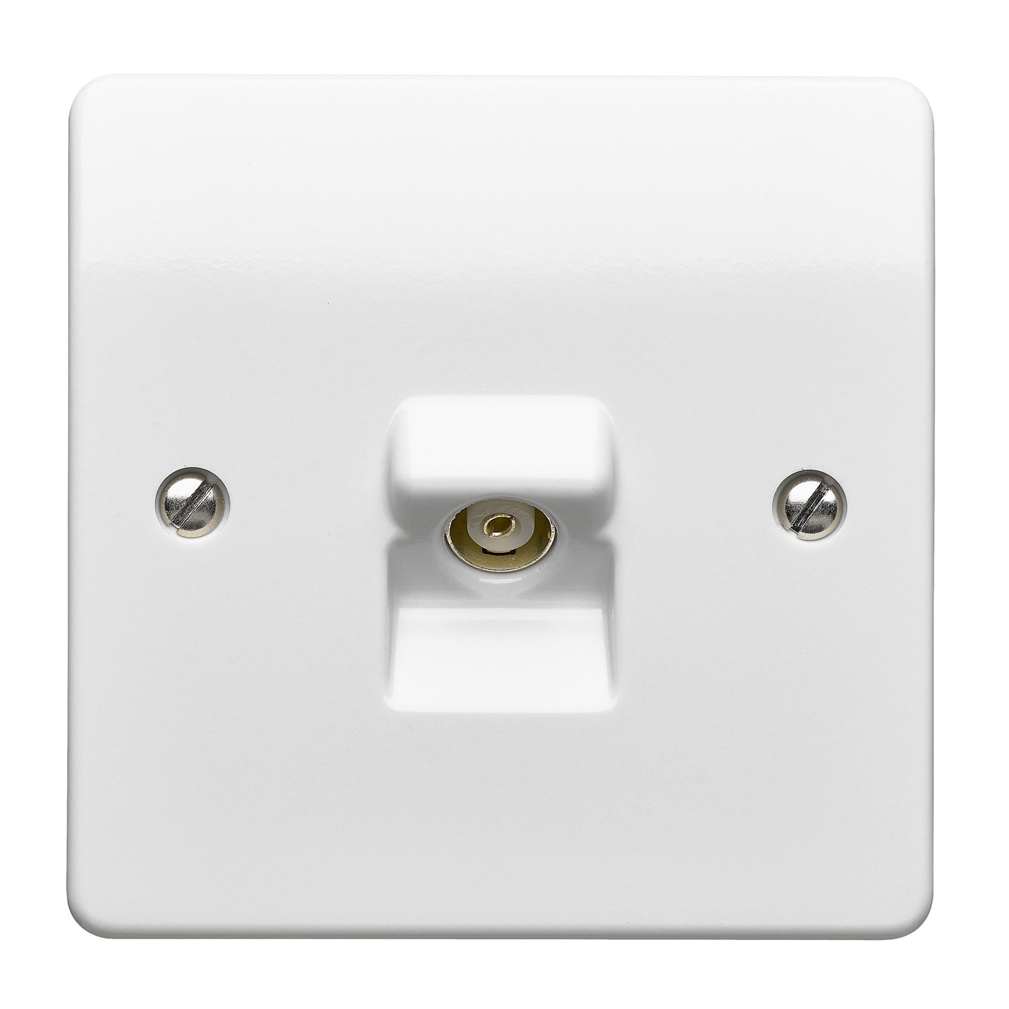 MK Single TV socket Gloss White