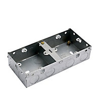 MK Steel 40mm Double Pattress box