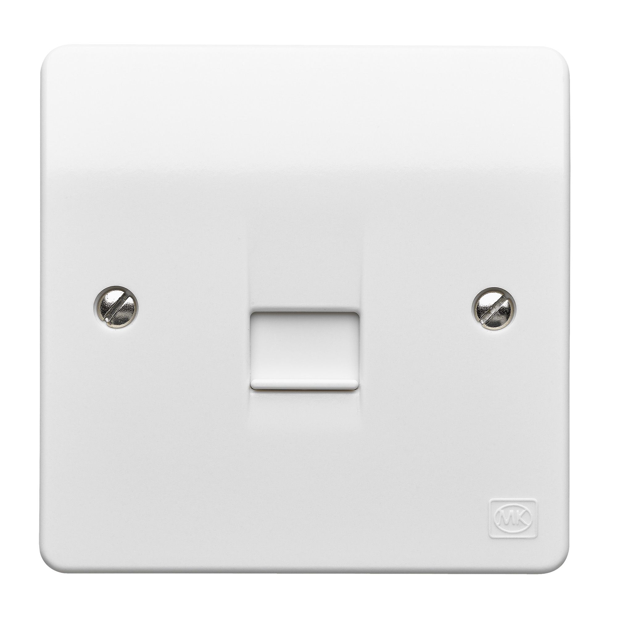 MK White 1 gang Master telephone socket