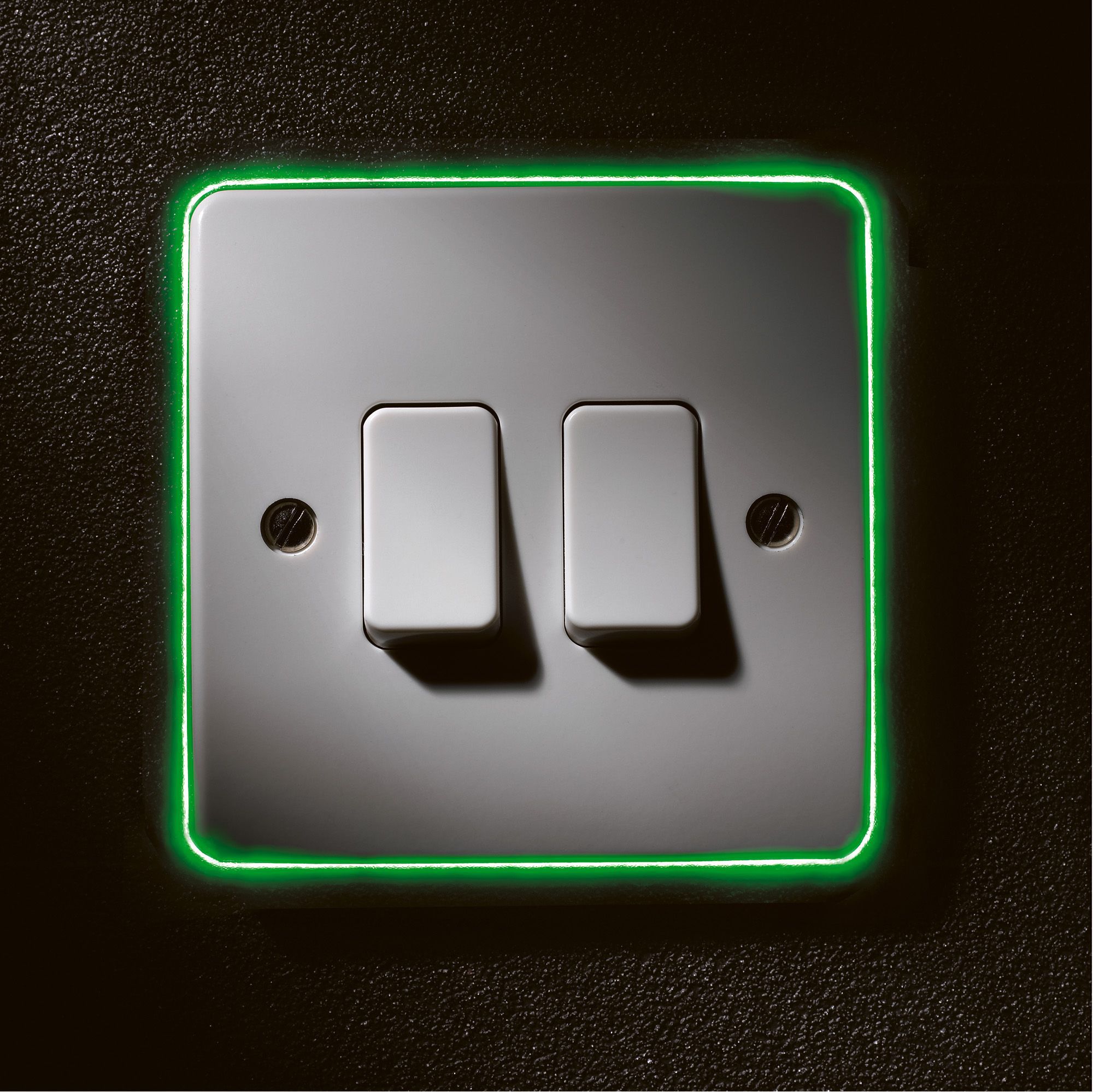 MK White 1 gang Neon locator Switch DIY at B&Q