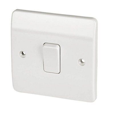 MK White 10A 1 way Switch
