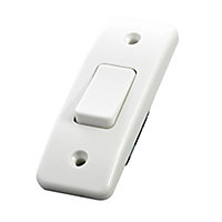 MK White 10A 2 way 1 gang Raised Architrave Switch