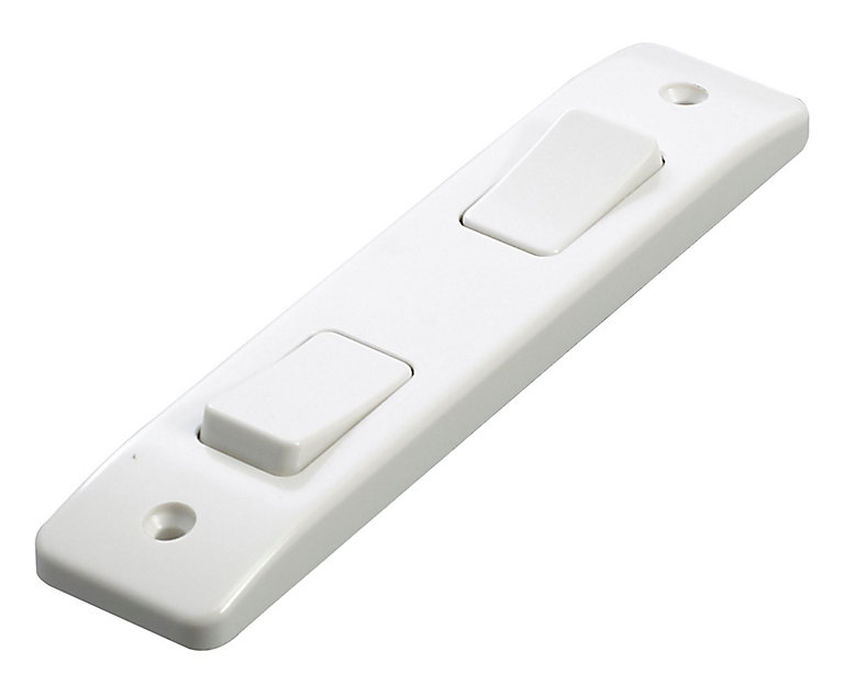 2 Gang 2 Way Architrave Switch 10 Amp White Quality CED SARC2 