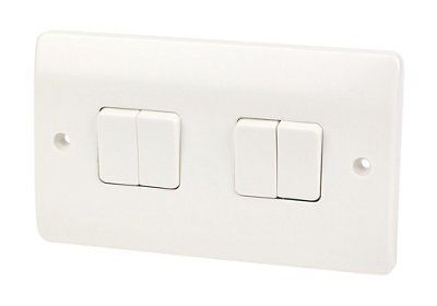 MK White 10A 2 way Switch