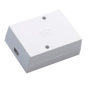 MK White 30A 3 way Junction box (H) 31mm x (W) 86mm