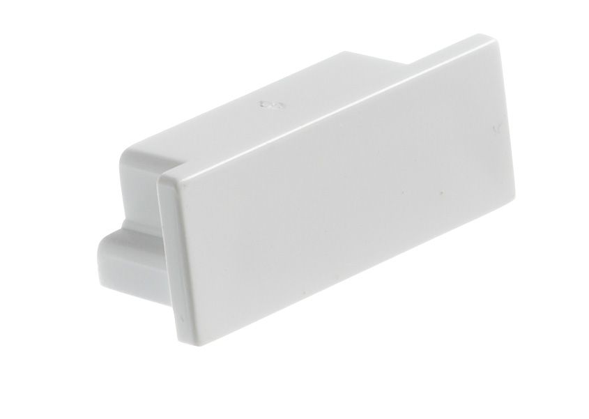 MK White 40mm x 16mm Trunking end cap