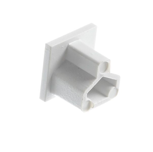 MK White ABS plastic 16mm x 16mm Trunking end cap