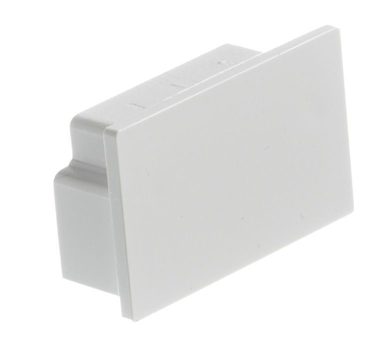 MK White ABS plastic 40mm x 25mm Trunking end cap | DIY at B&Q