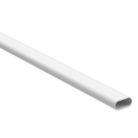 MK White Oval Trunking length,(W)20mm (L)2m
