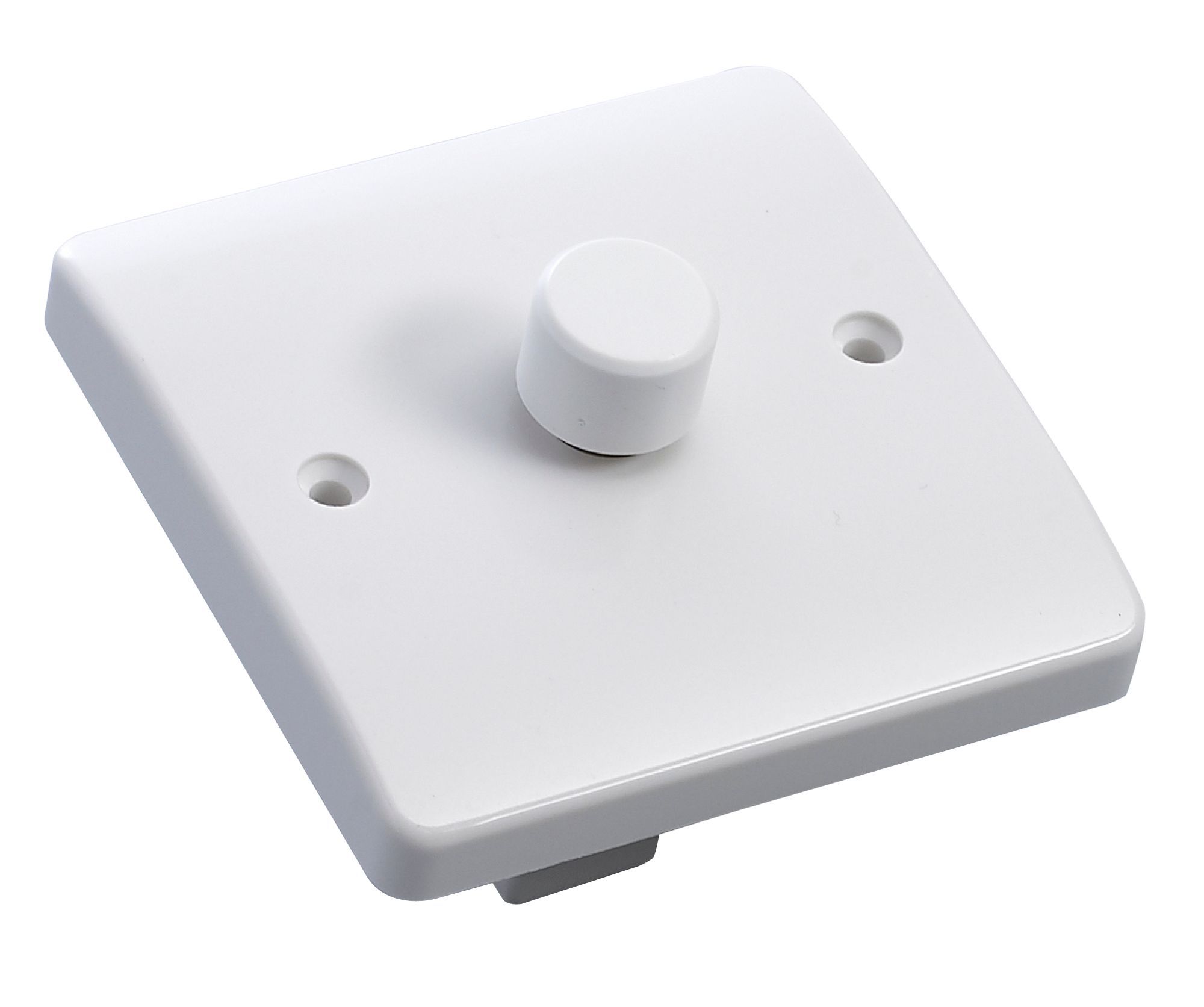 MK White Raised profile Single 2 way Dimmer switch DIY at B&Q