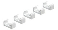 MK White Round 20mm Cable clip Pack of 5