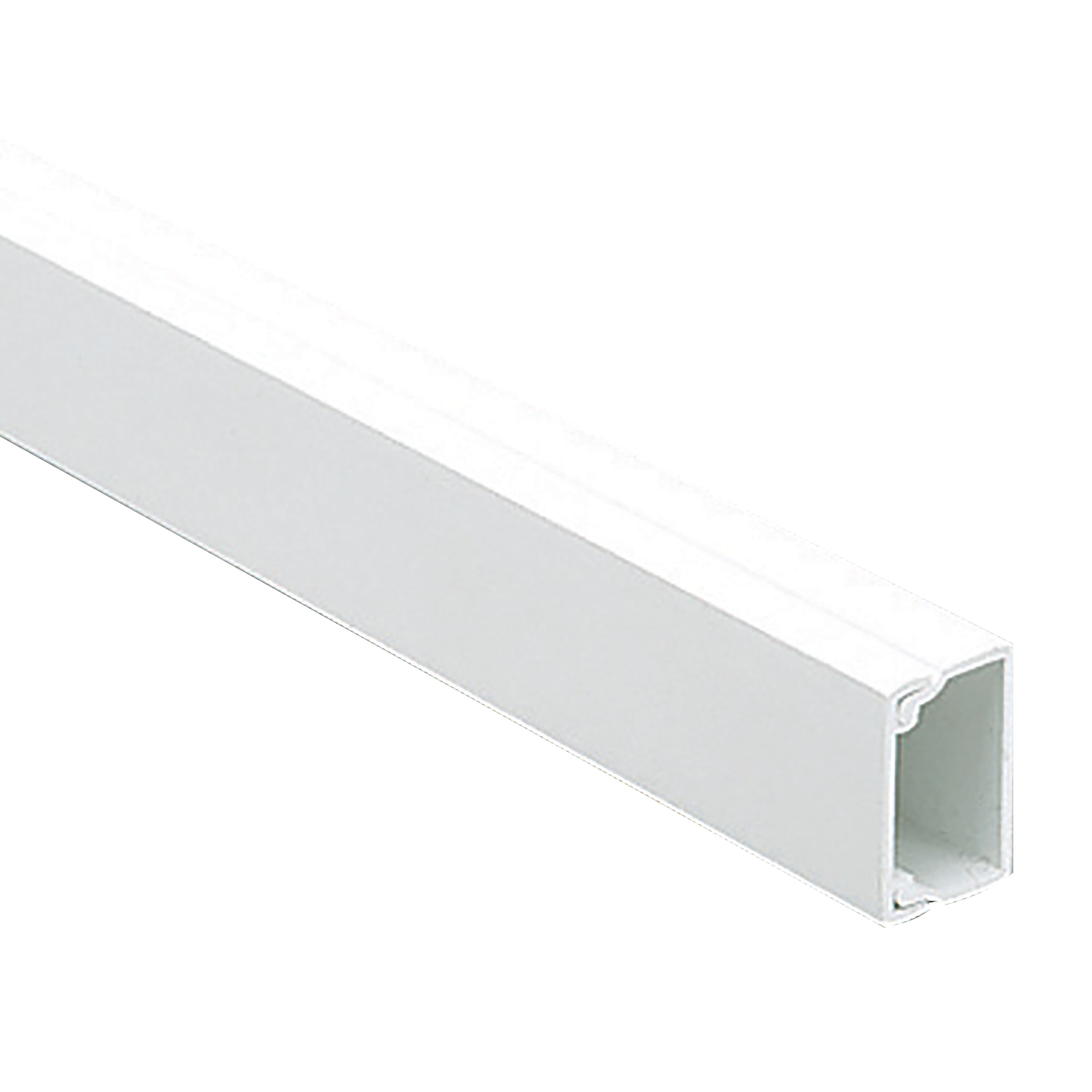 MK White Square Mini trunking (D)16mm 3m