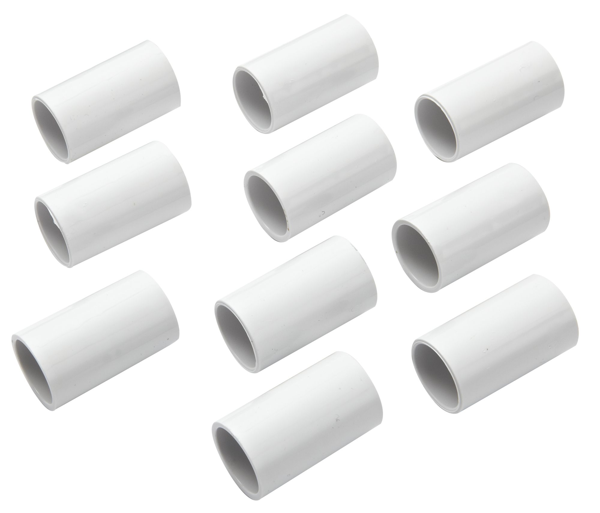 MK White (W)20mm Trunking coupler, Pack of 10