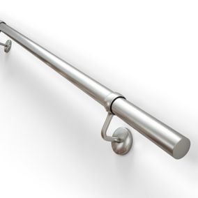 Modern Stainless steel Rounded Handrail kit, (L)3.6m (W)40mm