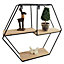 Modular Hexagonal Shelf (L) 48cm x (D)11cm