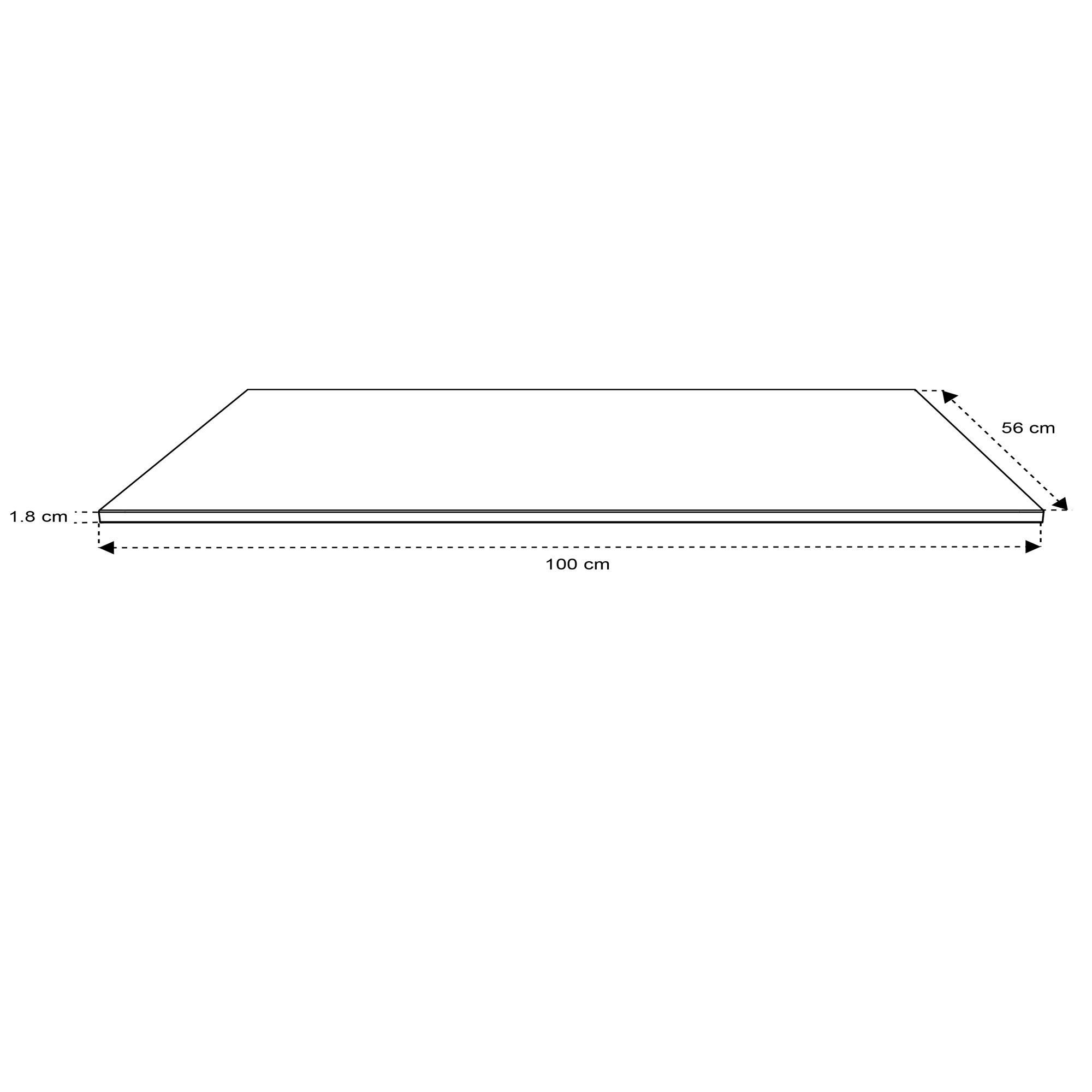 Modular Oak effect Internal Shelf kit (W)1000mm (D)566mm, Pack of 2