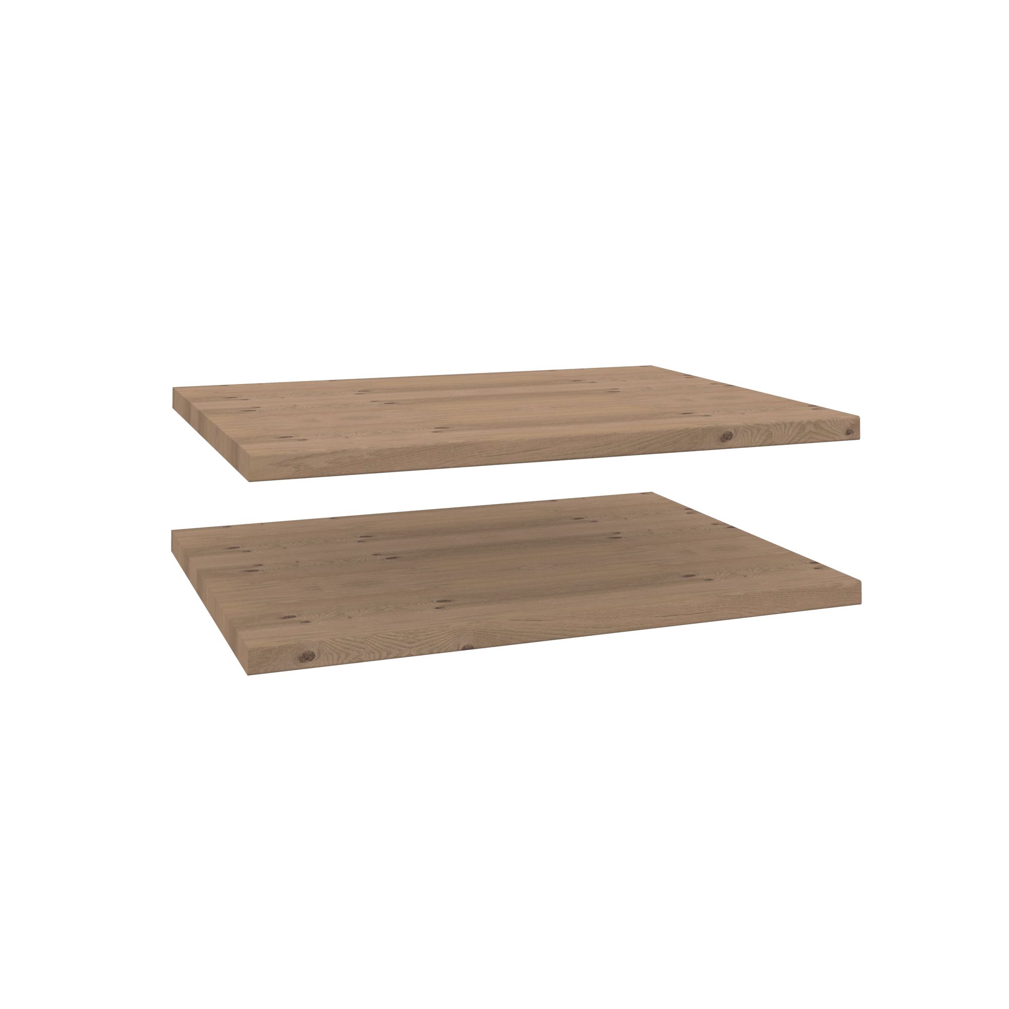 Modular Oak effect Internal Shelf kit (W)500mm (D)566mm, Pack of 2