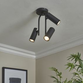 Modus Matt Black 3 Light Spotlight