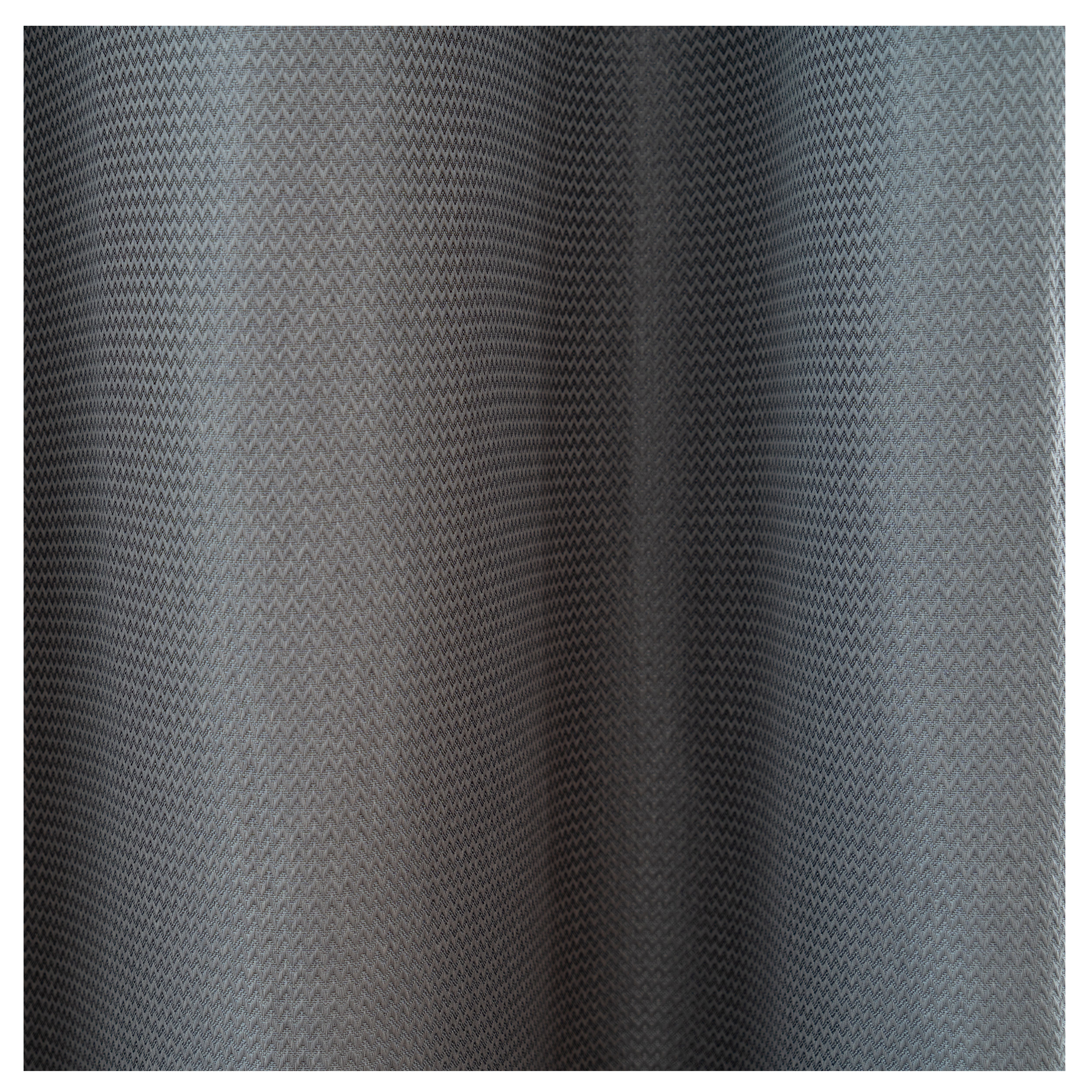 Moggo Grey Chevron Lined Eyelet Curtain (W)167cm (L)228cm, Pair