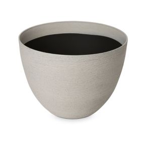 Momoka Taupe Plastic Round Plant pot (Dia)50cm
