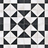 Monochrome Matt Marvel Ceramic Wall & floor Tile, Pack of 9, (L)331mm (W)331mm