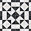 Monochrome Matt Marvel Ceramic Wall & floor Tile, Pack of 9, (L)331mm (W)331mm