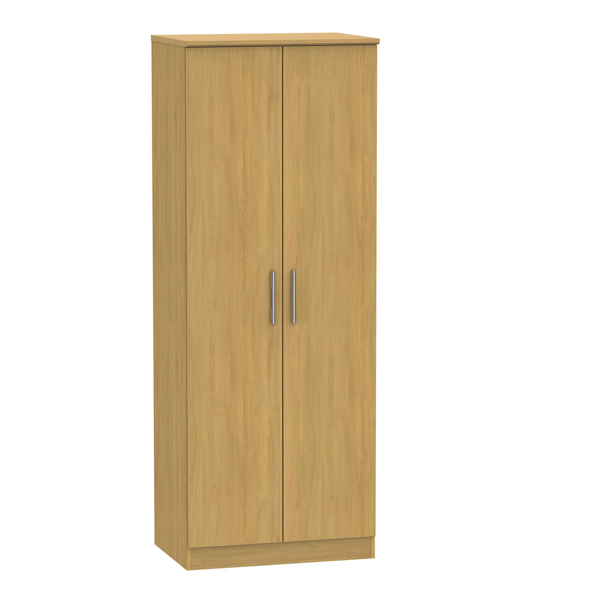 Montana Ready assembled Classic Oak effect Double Wardrobe (H)1970mm (W)740mm (D)530mm