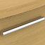 Montana Ready assembled Oak effect 3 Drawer Bedside table (H)700mm (W)400mm (D)410mm