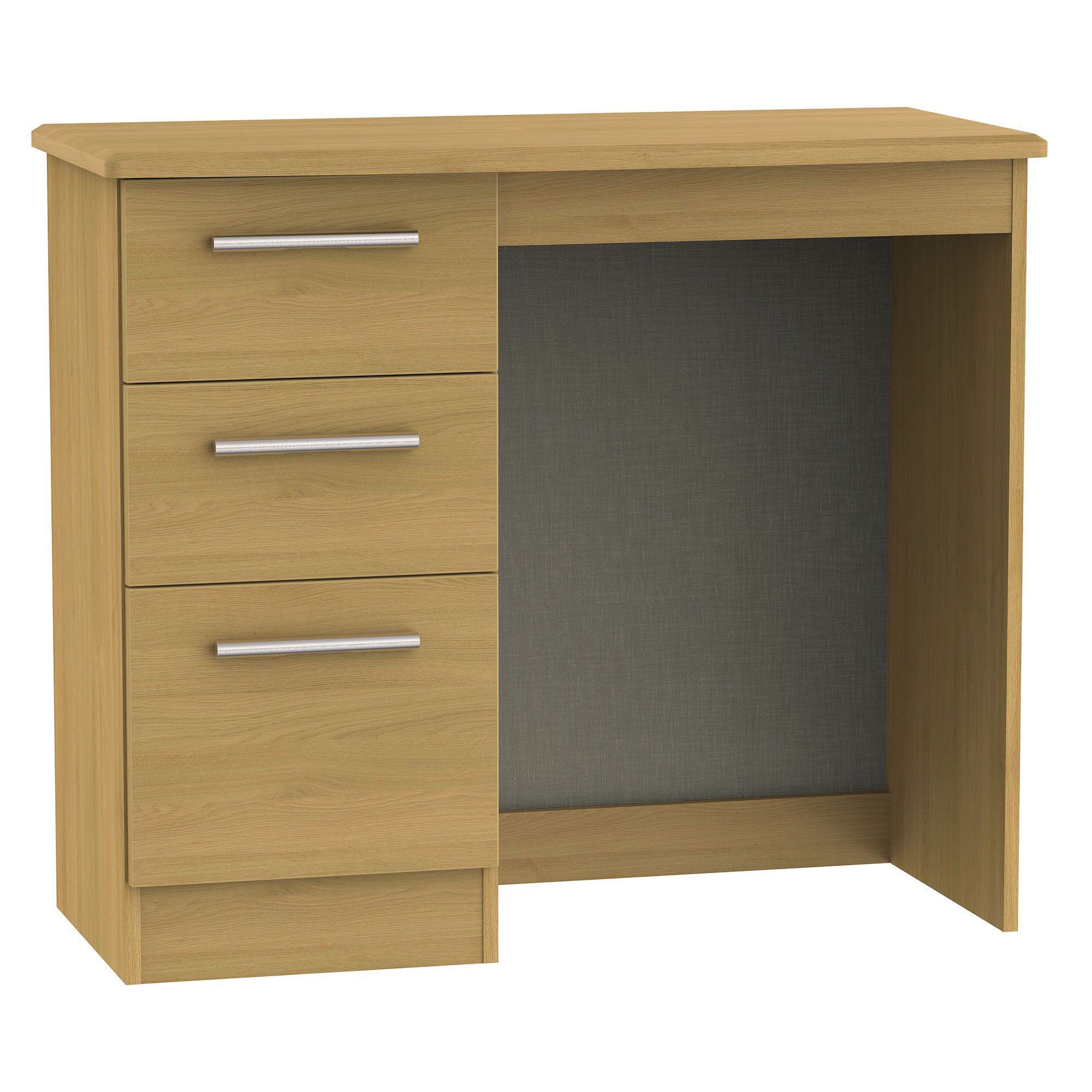 Montana Ready assembled Oak effect 3 Drawer Dressing table (H)800mm (W)930mm (D)410mm