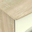 Monte Carlo Cream oak effect Single Sliding door wardrobe (H)1960mm (W)1100mm (D)500mm