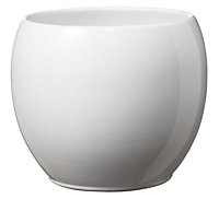 Montrose Brushed White Ceramic Plant pot (Dia)38cm