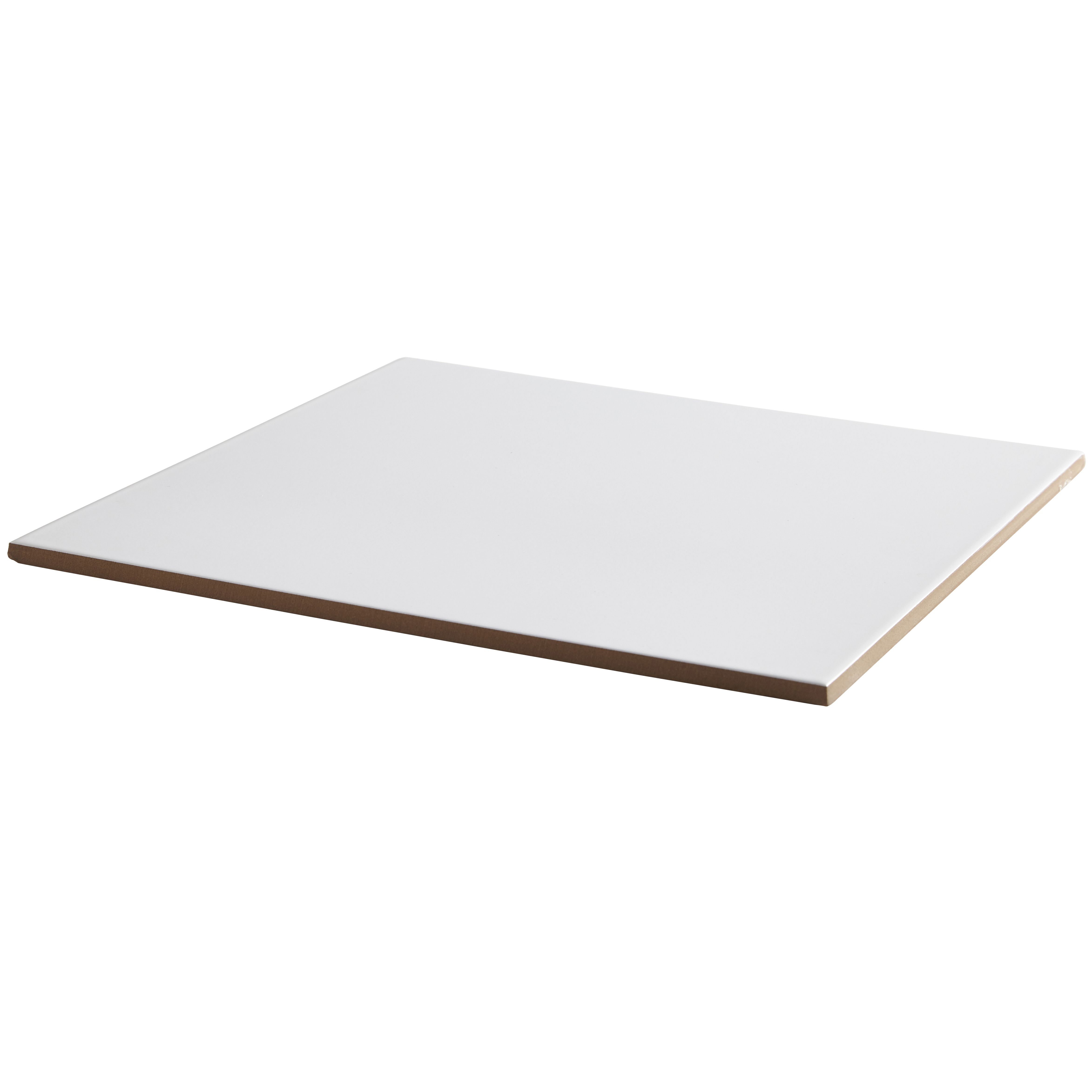 Monzie White Satin Stone effect Ceramic Indoor Wall & floor Tile, Pack of 13, (L)333mm (W)333mm