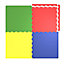 Mookie Playmat Multicolour Interlocking floor tile, Pack of 4