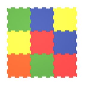 Mookie Playmat Multicolour Interlocking floor tile, Pack of 9