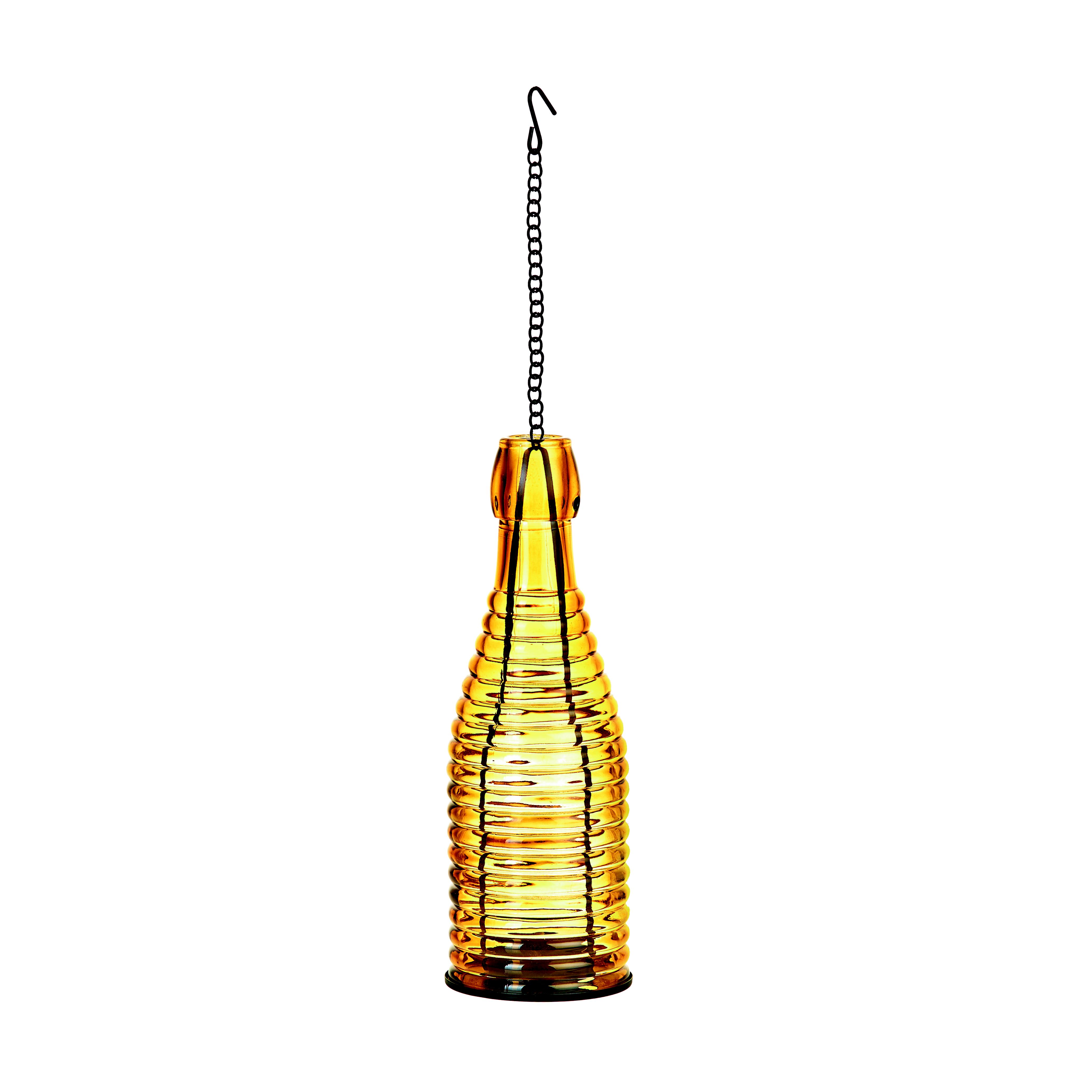 Moonbeam Bottle shaped Glass & metal Tea light holder